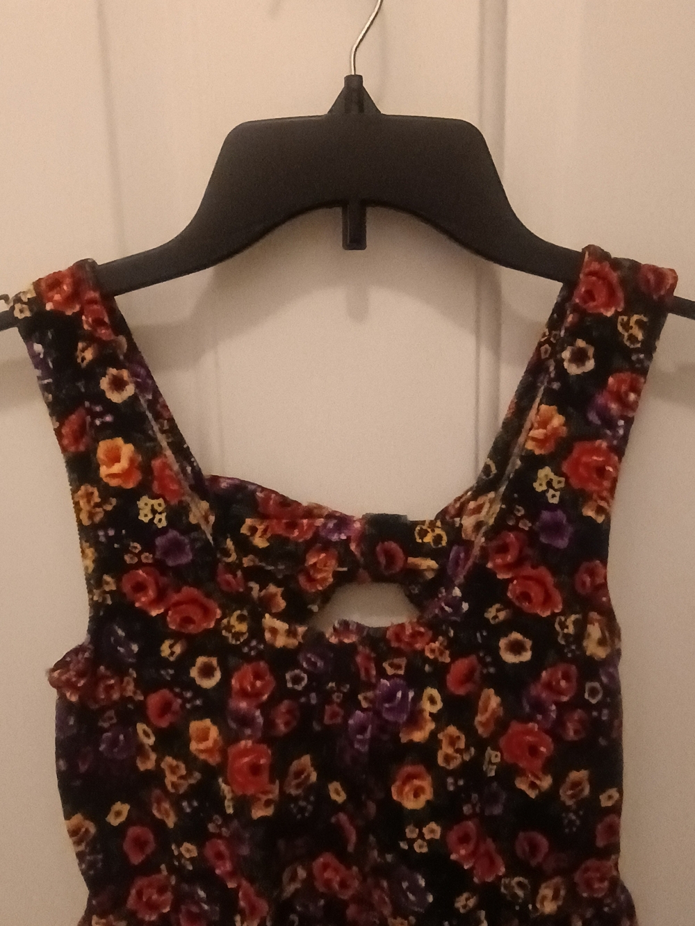 Christie Brooks Floral Print Velvet Colorful Sleepless Dress Girl Size S(7/8) - Picture 8 of 10